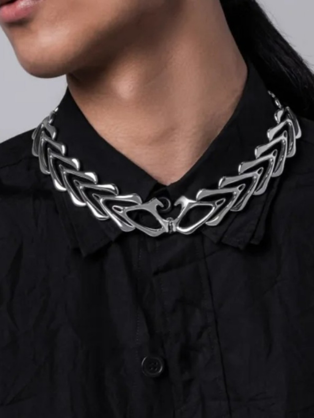Vitaly Design Paradigm X Kacimi Latamene Necklace, Unisex, Silvertone, New — image 2 of 6